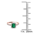 thumbnail image 5 of AoneJewelry 1.20 Cttw (I-J, I1-I2) Emerald Cut Emerald and Natural Diamond Ring For Women in 14K Rose, White, Yellow Gold Sold, 5 of 5