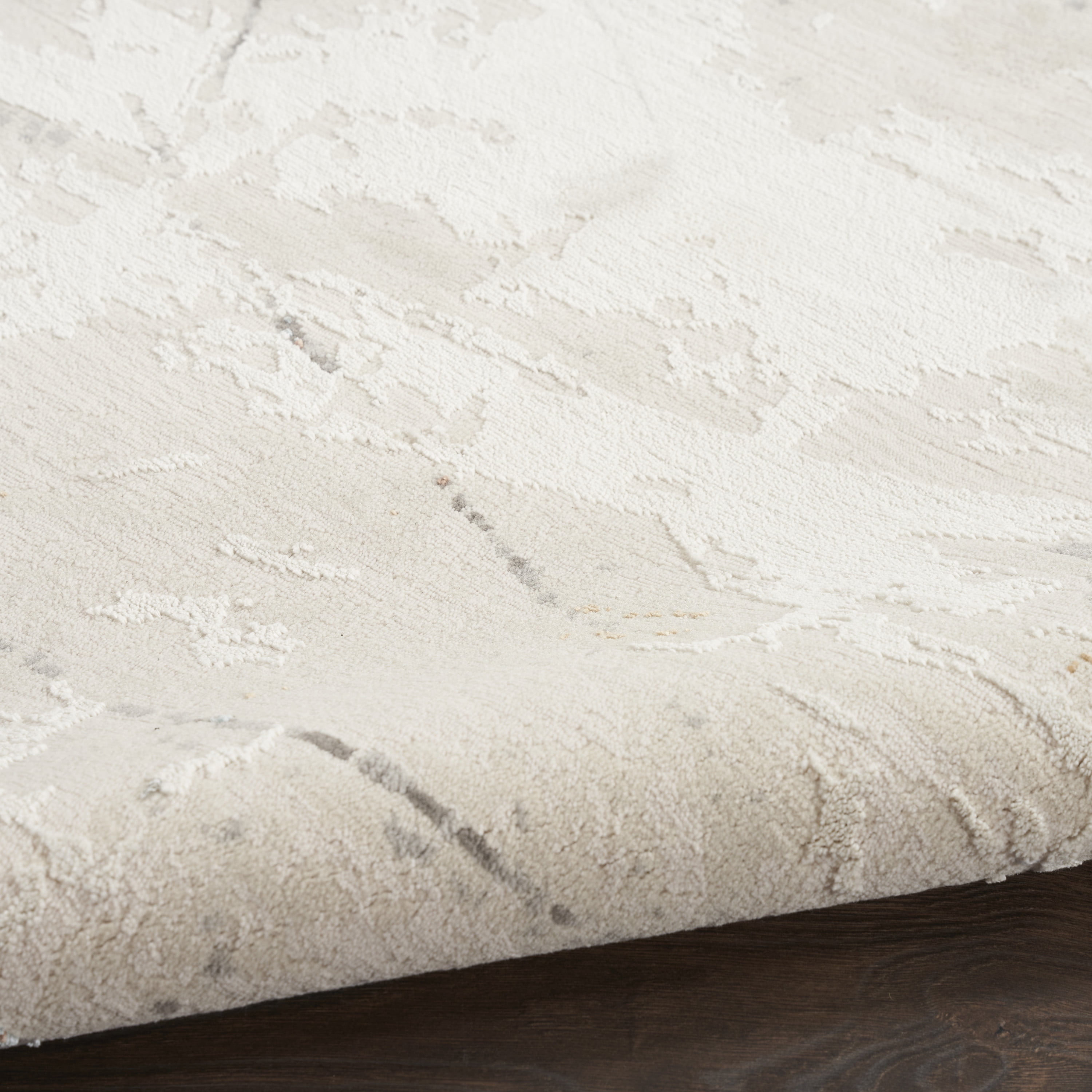 Nourison Desire Abstract Ivory Grey Blue 9' x 12' Area Rug (9x12)