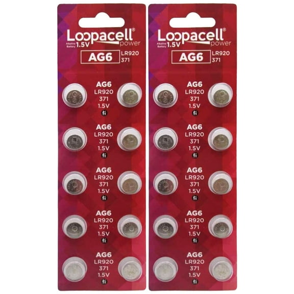 LOOPACELL AG6 LR920 371 370 D371 D370 LR920 LR921 LR69 Alkaline Button Cell Battery X 20