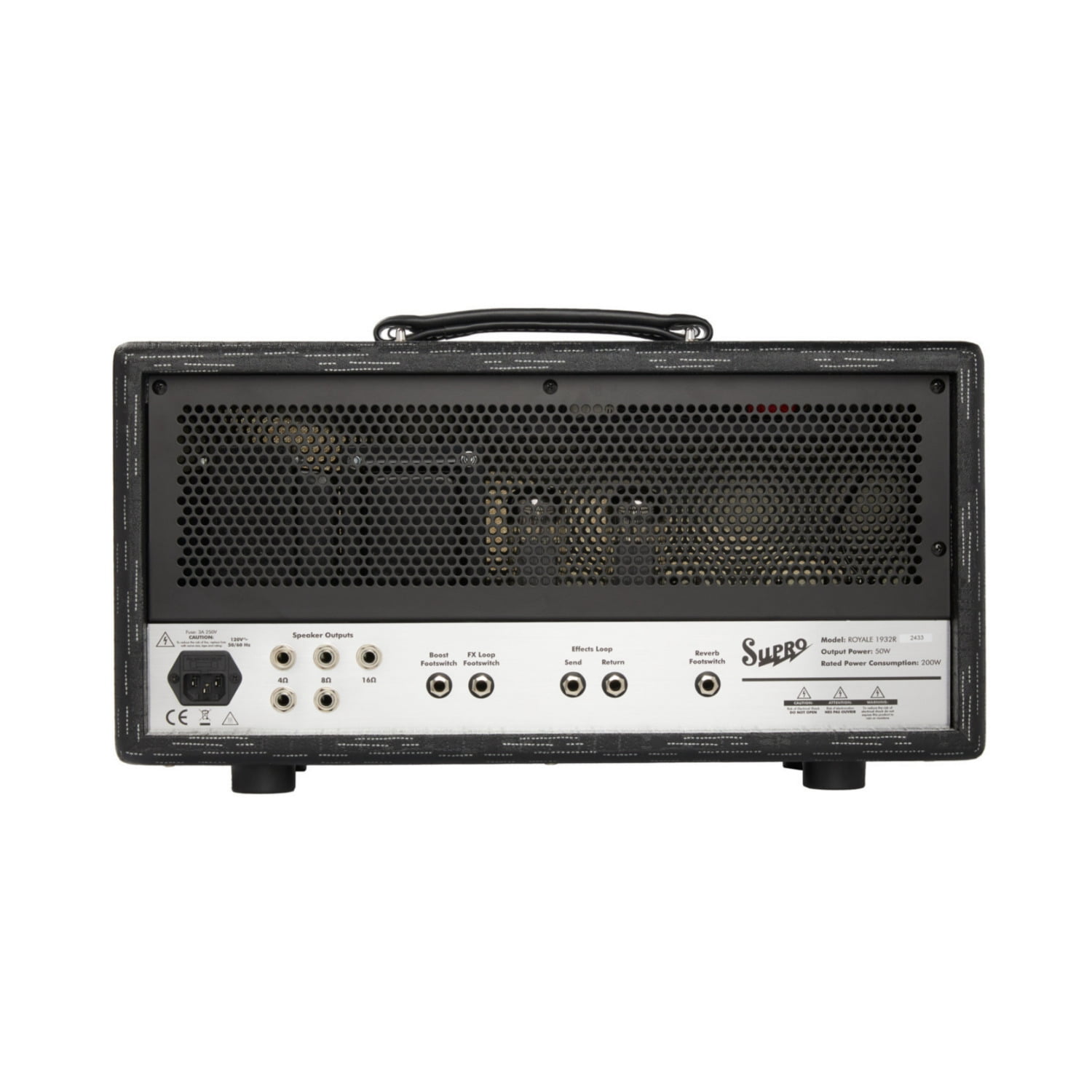Supro Royale 50W Guitar Tube Amp Head Black Scandia