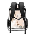 thumbnail image 2 of Sikiie Animals Riding Across The Sky1 Clear Backpack, Transparent Bookbag for School for Women Men, Capacity Clear Bag for College, Travel, 2 of 7