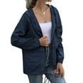 thumbnail image 4 of Womens Raincoat Windbreaker Waterproof Lightweight Packable Hooded Rain Jacket S-XXL, 4 of 5