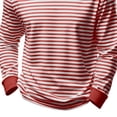 thumbnail image 6 of Long Sleeve Shirts for Men, Striped T Shirts for Men Casual Color Block Shirt Long Sleeve Trendy Summer Tops Mens Plus Size Classic Crew Neck Tee, 6 of 6
