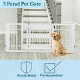 thumbnail image 7 of PETMAKER 5-Panel Freestanding Dog Gate - 91x24-Inch Foldable Indoor Pet Fence (White), 7 of 7