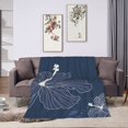 thumbnail image 7 of Petals Abstract Blanket, Fluffy Soft Cozy Blanket Flannel Plush Microfiber Couch Throw, Bedding, 60"x50", 7 of 7