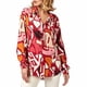 thumbnail image 1 of Blusa estampada de manga larga con botones sueltos en la parte superior de solapa casual de moda para mujer Fridja  bvmnju7541, 1 of 7