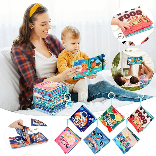 XWSHYW Juguetes para Niñas Libro de Tela para Niños, Marioneta de Mano para Bebé, Juguete de Tela, Libro Educativo