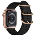 thumbnail image 2 of WFEAGL Silicone Sports Apple Watch Band Replacement Band 42mm 44mm 45mm Black/Rose Gold, 2 of 6
