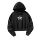 thumbnail image 5 of Sudaderas con capucha informales con cordón para mujer, sudadera recortada de manga larga, ropa cómoda de gimnasio para mujer para viajes por la calle XL, 5 of 8