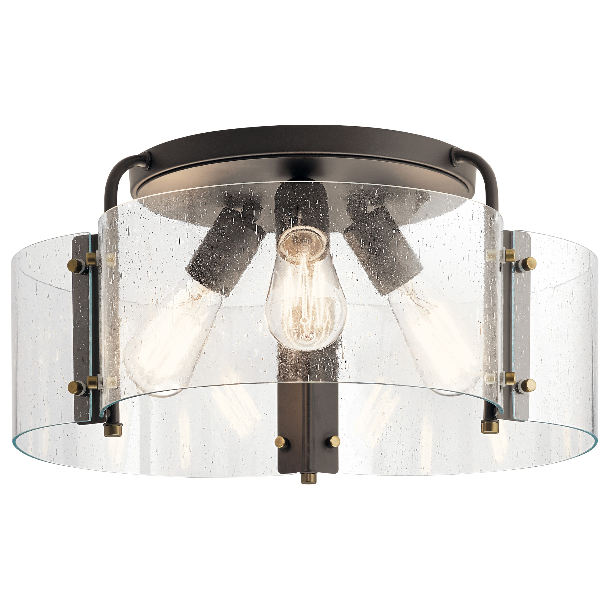 Kichler 42955 Thoreau 3 Light 18 Wide Semi Flush Drum Ceiling