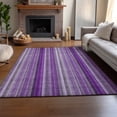 thumbnail image 6 of Addison Rugs Mayfield Washable Transitional Stripes Purple Rectangle Rug, 9' x 12', 6 of 6