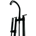 thumbnail image 4 of Saturn Double Clawfoot Tub Filler Faucet with Standard Handle - Matte Black, 4 of 10