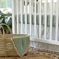 thumbnail image 5 of Crane Baby Green Crib/Toddler Bed Sheet,  100% Cotton Muslin, Breathable, Gender Neutral Crib Sheet, 5 of 5