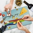 thumbnail image 4 of Pride Cutting Board, Happy Gay Pride with Hand Writing Celebration Theme LGBT Colored Paint Image Print, Decorative Tempered Glass Cutting and Serving Board, Large Size, Multicolor, by Ambesonne, 4 of 5