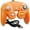 Orange, variant on LUXMO Gamecube Controller, Wired Gaming Gamepad Controller for GameCube Video Game Console 1.8m/5.9ft