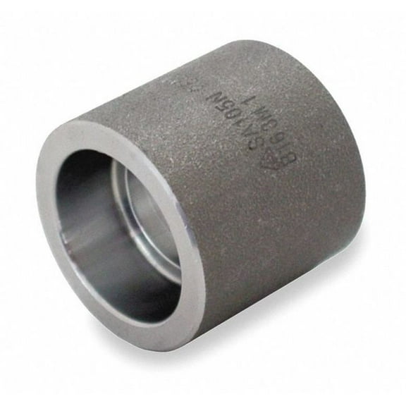 Coupling Coupling, 3" Pipe, Socket Weld, Black Forged Steel, Class 3000