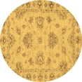 thumbnail image 1 of Ahgly Company Indoor Round Abstract Brown Modern Area Rugs, 4' Round, 1 of 4