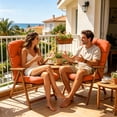 thumbnail image 4 of Orange High Back Chair Cushion for Outdoor Patio, Rocking Chair Cushion with Ties 47.2 x 19.6 Inch, Waterproof Garden Chair Pad for Lounger Recliner, Soft Cushion for Indoor Outdoor Use, Set of 1, 4 of 4