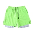 thumbnail image 5 of Seyurigaoka Men’ s Shorts, Elastic High Waist Sweatpants Double-Layer Sports Pants, 5 of 5
