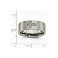 thumbnail image 7 of Titanium Brushed 0.07ct. tw. Diamond Cross Flat Band Size: 10; for Adults and Teens; for Women and Men, 7 of 7