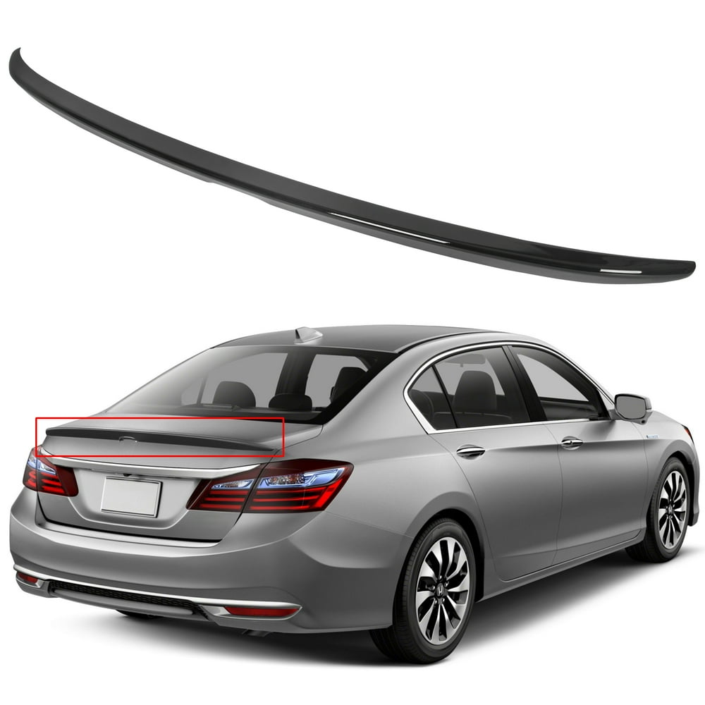 For 20132017 Honda Accord 4DR Sedan Painted Glossy Black Trunk Lid Spoiler Wing