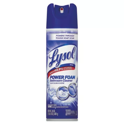 Lysol Power Foam Bathroom Cleaner 24Oz Aerosol 02569