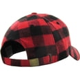 thumbnail image 5 of KBETHOS Red-Black Buffalo Plaid Classic Baseball Cap Dad Hat, 5 of 7