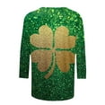 thumbnail image 5 of Up to 65 off!Lolmot St Patricks Day Shirt for Women Shamrock Shirt Clover Printed Irish Gift Casual Tunic 3/4 Sleeve Tops, 5 of 5