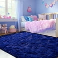 thumbnail image 5 of ZENELESS Indoor Fluffy Rug,5x7 Blue Fuzzy Non-Slip Carpets for Living Room Bedroom Home Decor, 5 of 7