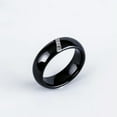 thumbnail image 5 of 6mm Black/White Ceramic Wedding CZ Band Men's Women's Engagement Ring Size 6-10, 5 of 6