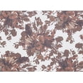 thumbnail image 2 of Zelouf Floral Print On Silky Knit  , Sewing, DIY, Crafts Fabric by the Yard, Brown Tan, 3 Yard, 2 of 2