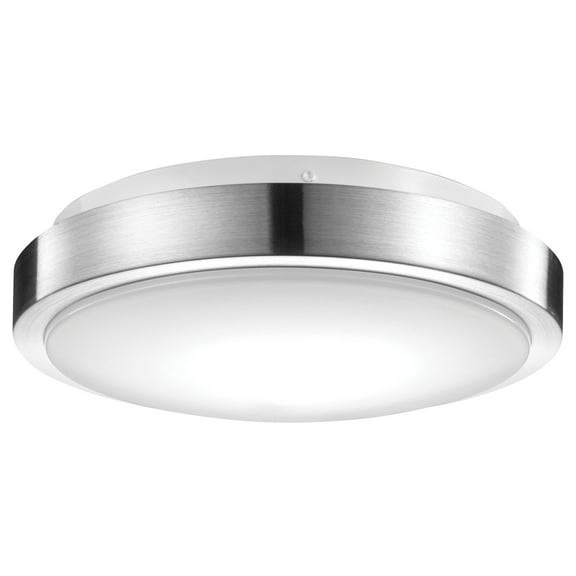 Globe Electric 60839 900-Lumen Wi-Fi Smart 11-In. Flush-Mount Color-Changing-RGB Tunable-White 16-Watt Ceiling Light, Brushed Nickel Finish
