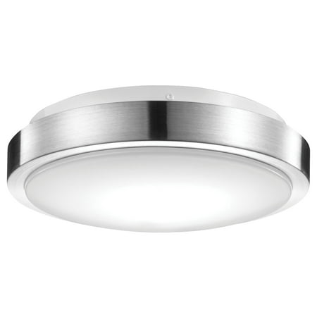 

Globe Electric 60839 900-Lumen Wi-Fi Smart 11-In. Flush-Mount Color-Changing-RGB Tunable-White 16-Watt Ceiling Light Brushed Nickel Finish
