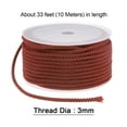 thumbnail image 2 of Nylon Beading Thread Cord 3mm Extra Strong Braided Nylon String for Necklace Crafting 10M/33 Feet, Metallic Brown, 2 of 5