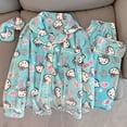 thumbnail image 3 of Sanrio-Conjunto de Pijama de felpa de lana de Coral para mujer, ropa peluda de franela gruesa para el hogar, lindo Hello Kitty, Otoño e Invierno, 3 of 5