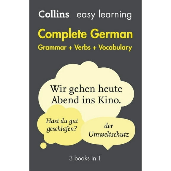 Collins Easy Learning Complete German Grammar Verbs Vocabulary: 3 Books in 1, (Paperback)