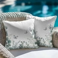 thumbnail image 4 of Decorative Throw Pillow Covers 20x20 Inch Set of 2 Eucalyptus Leaf Butterfly Home Decor Pillow Cases for Couch, Watercolor Plant Cushion Case for Living Room Bedroom Bed Car Chair, 4 of 9