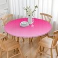 thumbnail image 3 of Pink Gradient Leopard Print Round Fitted Tablecloth with Elastic Edge,Dining Table Cover Waterproof,Outdoor Round Tablecloth for Camping,Dining,Indoor and Outdoor, 3 of 7