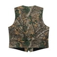thumbnail image 5 of Garronmavis Camo Forest Boys Suit Vest Warm Boy's 3 Button Formal Suit Vest Lightweight Formal Dress Waistcoat Casual Coat Vests with Pockets Fashion Adjustable Back Strap Vests, 5 of 7