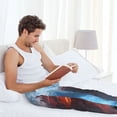 thumbnail image 5 of KLL Mens Pajama Pants for Men,Mens Lounge Pants,Funny Gifts for Men,Men's Pajama Bottoms-Red And Blue Fire Mountains, 5 of 5