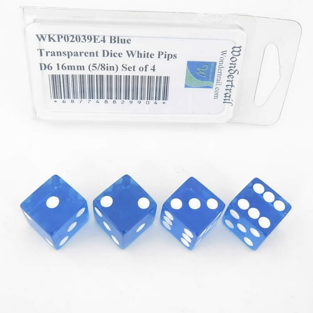 Bat Dice Set - 4 White Opaque D6 Dice With Black Pips & Bat Symbol, 16mm (5/8 Inch), Packaged In Tube