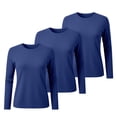 thumbnail image 3 of Breezora Women's Thermal Shirt Layering Essential Comfort Fit Round Neck 3-Pack Set For Everyday Wear XXXXXL Size Green, 3 of 3