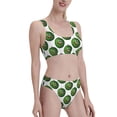 thumbnail image 2 of Daiia Happy Watermelon printed 2 piece Swimsuit Bikinis for Women High Waisted Racerback Bathing Suits Summer Tummy Control Scoop Neck Swimwear-Large, 2 of 8