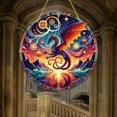 thumbnail image 6 of Kayannuo Hand Painted Dragon Suncatcher - Stained Glass Window Hanging | Mythical Gift for Home & Garden - 8in Decor, Vibrant & Unique, 6 of 6