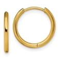 thumbnail image 5 of Auriga Fine Jewelry Stainless Steel Yellow IP-plated 1.6mm Hinged Hoop Earrings for Women, 5 of 6