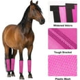 thumbnail image 3 of 4Pcs Fly Boots for Horses, Breathable Plastic Mesh Design, Horse Supplies for Reduce Stomping, Hoof Damage & Leg Fatigue (Rose Red), 3 of 7