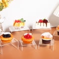 thumbnail image 4 of 6 Pcs Acrylic Risers Clear Display Stands Acrylic Display Shelf Perfume Stand Cake Display Stand, 4 of 6