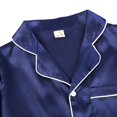 thumbnail image 3 of Maxcozy Kids Big Girls Boys Satin Silk Pajamas Set Top Shirt + Pants Sleepwear, 3 of 8