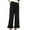 Black, variant on GYUJNB Womens Pants,Womens Wide Leg Pants Drawstring Elastic High Waisted Ruffle Hem Palazzo Pants with Pockets,Women Casual Pants,Size:L