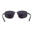 thumbnail image 2 of Xloop Sport Rectangle Metal Rim Color Mirror Officer Sunglasses Gunmetal Teal Mirror, 2 of 4
